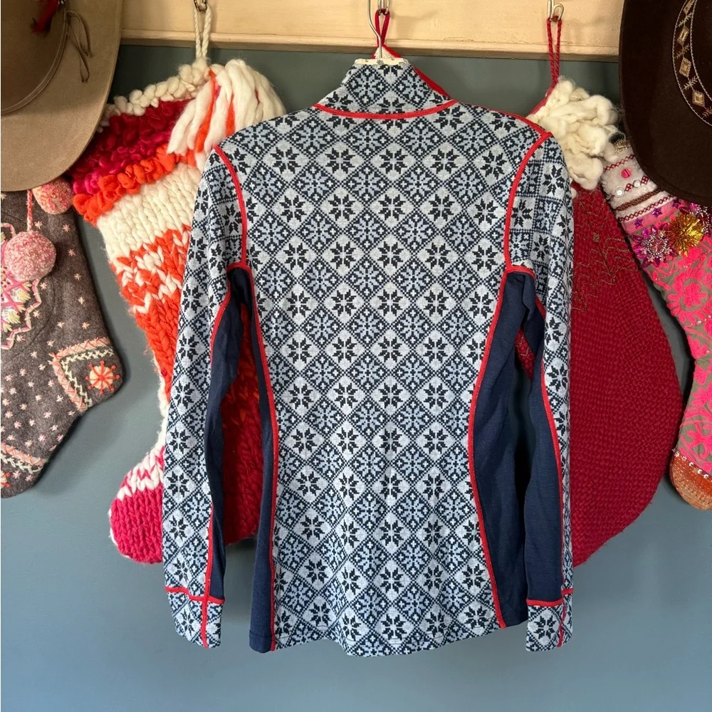 Kari Traa :: SET Merino Wool Rose Half Zip Base Layer + leggings sz medium - Picture 4 of 13